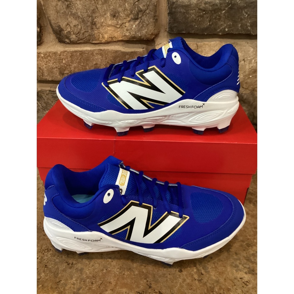 New Balance Fresh Foam 3000v7 Molded Baseball Cleats Blue White  Mens 7.5 New
